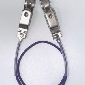 PR Foil Sabre Mask Connector Cord, Straight White Wire